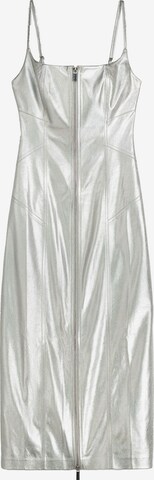 Bershka Sukienka w kolorze srebrny: przód