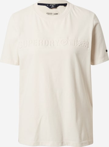 T-shirt Superdry en beige : devant