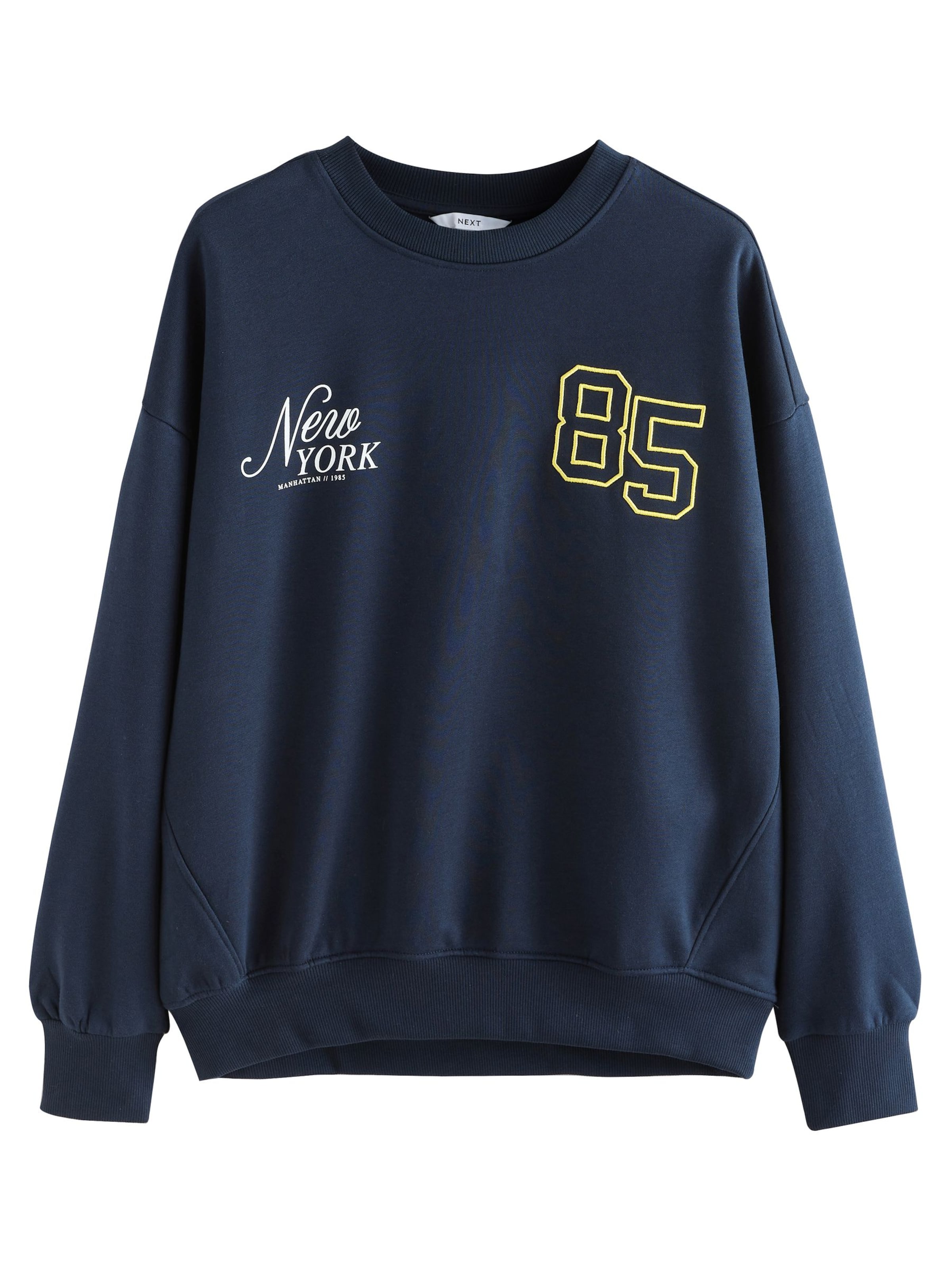 Next Суичър 'New York City' в синьо: отпред