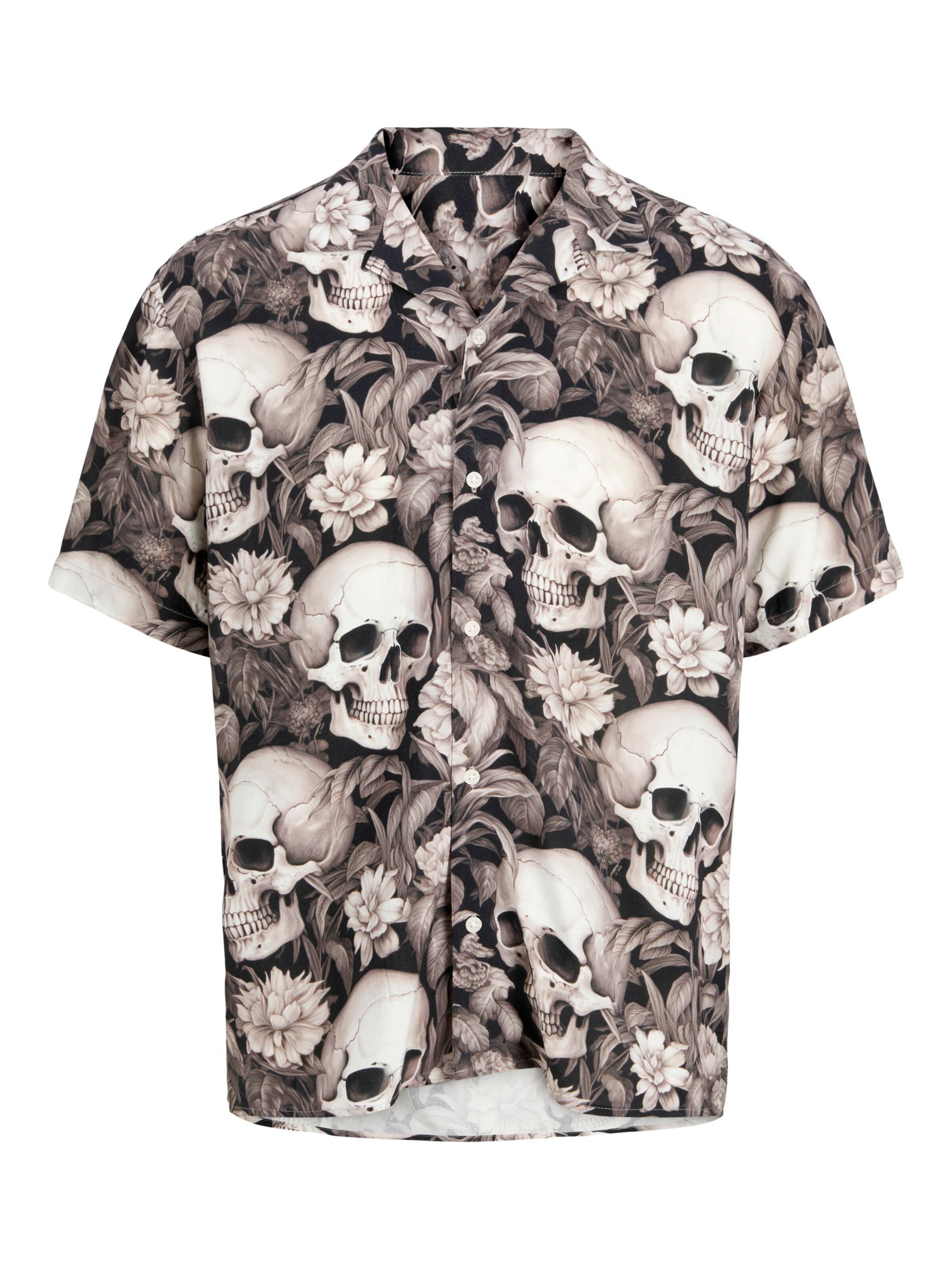 JACK & JONES Hemd in beige / schwarz, Produktansicht
