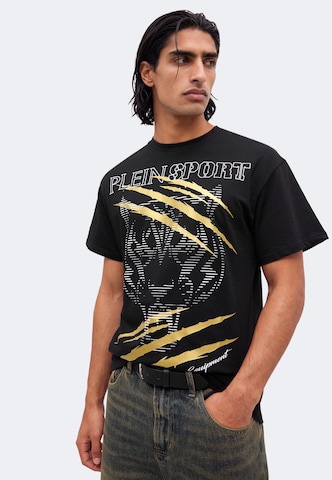 Plein Sport Футболка 'Tiger Golden Scratch' в Черный