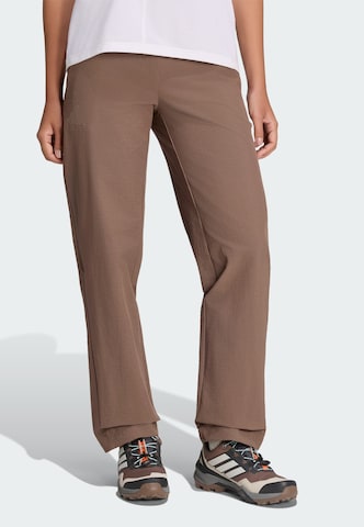ADIDAS TERREX Regular Outdoor trousers 'Xperior' in Brown: front