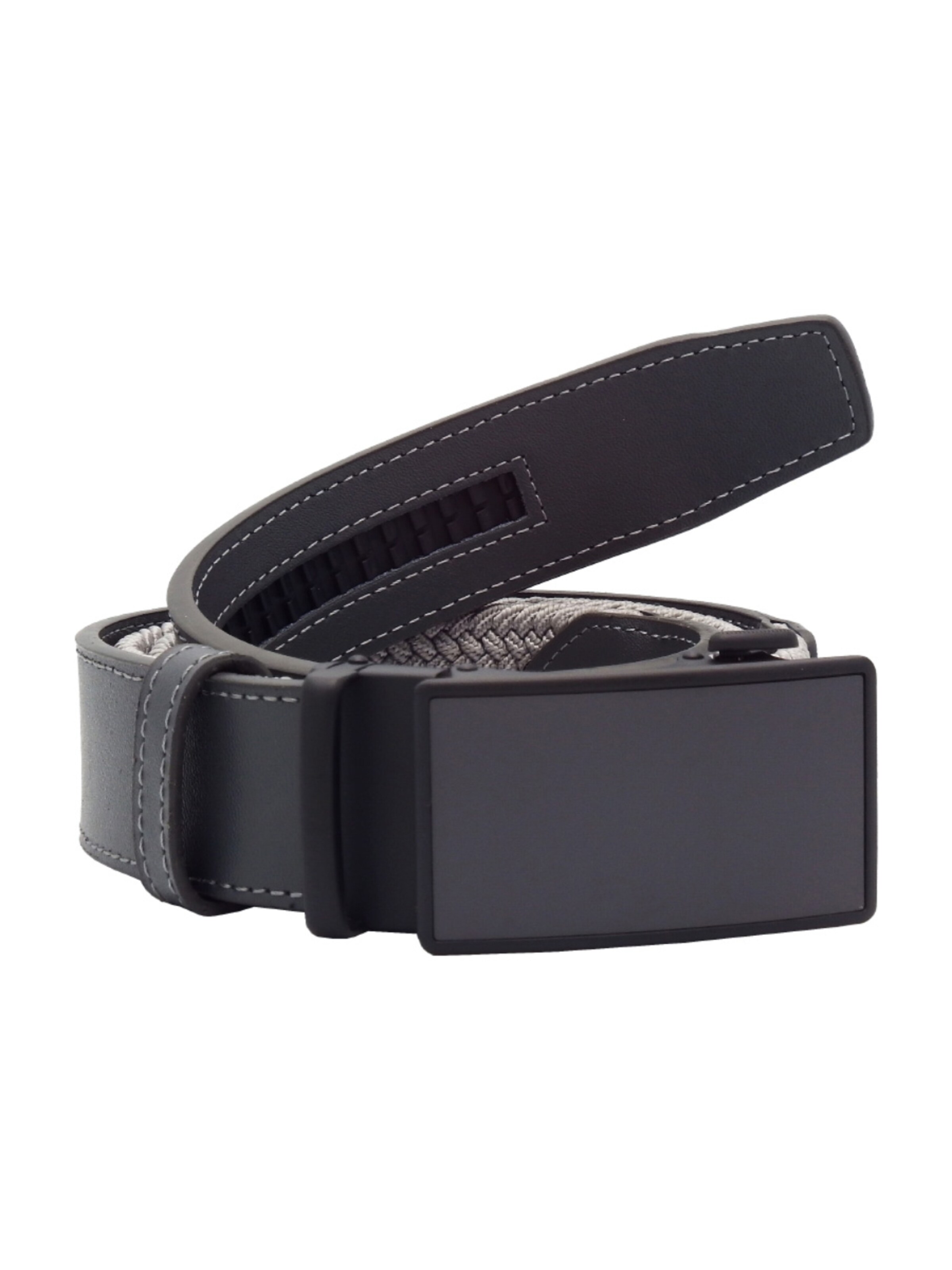 ktleathers Bælte 'Men’s Elastic Braided Belt KT7004' i grå: forside