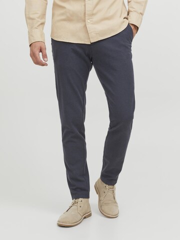 JACK & JONES Regular Trousers 'Marco' in Grey: front