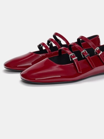 Ballerines à lanières Pull&Bear en rouge