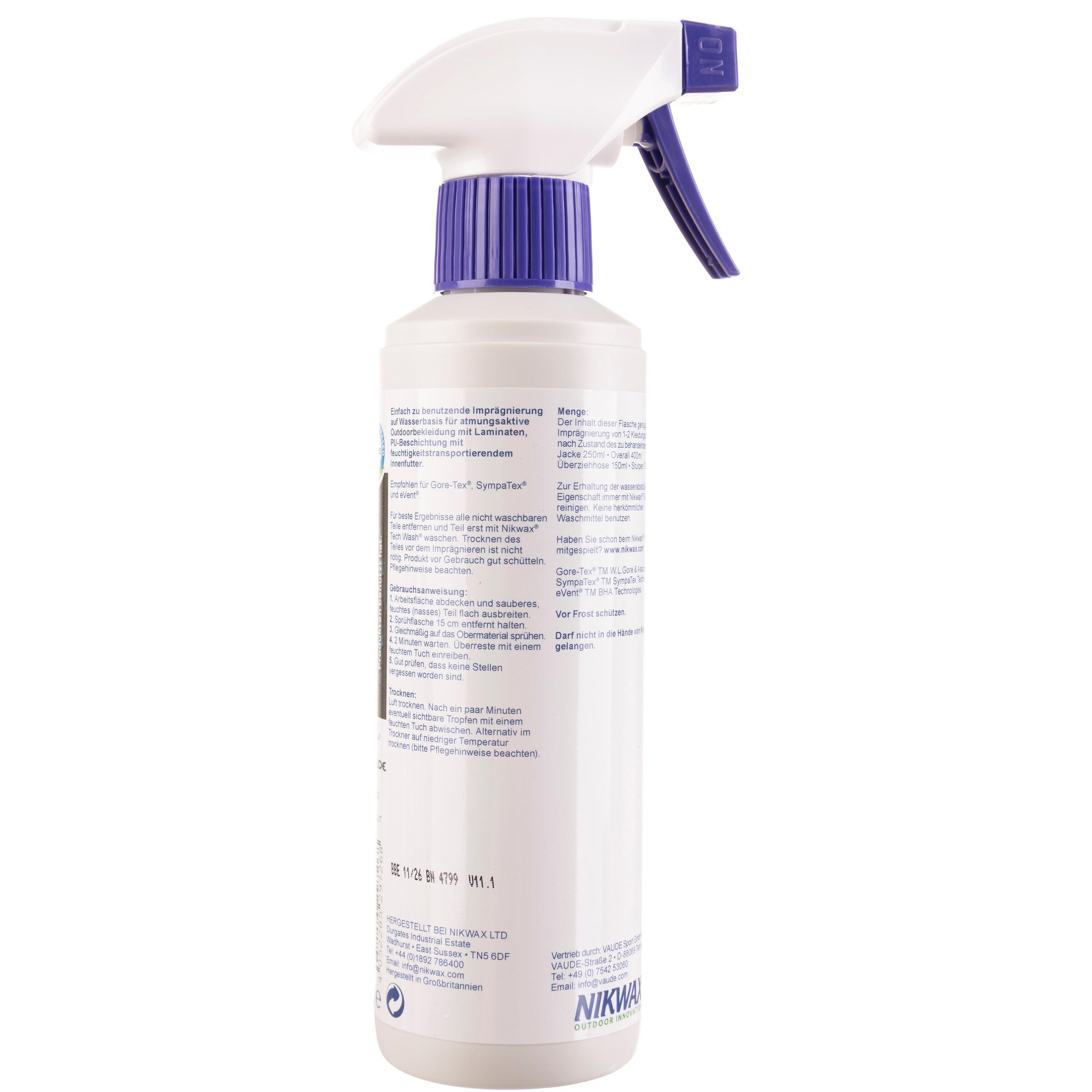 Nikwax Imprägnierung in Mischfarben