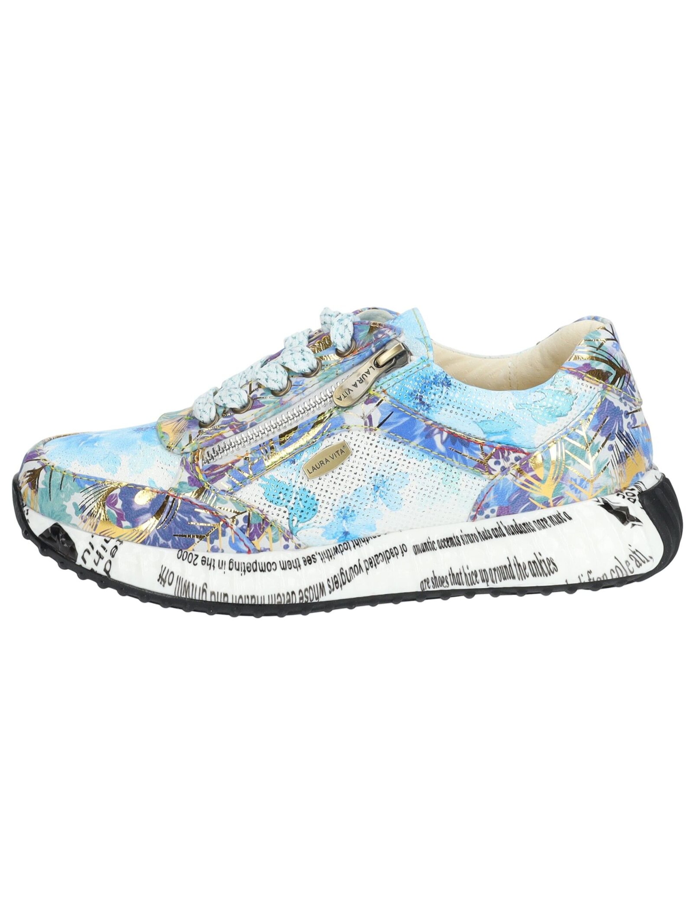 Baskets basses Laura Vita en bleu : devant