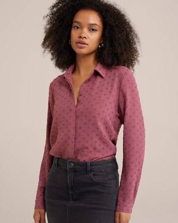 Chemisier WE Fashion en rose : devant