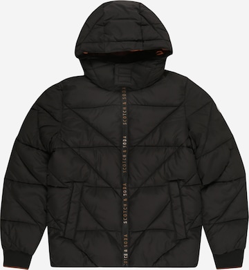 SCOTCH & SODA Winter Jacket in Black: front