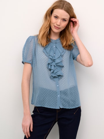 Cream Blouse 'Kinia' in Blue: front