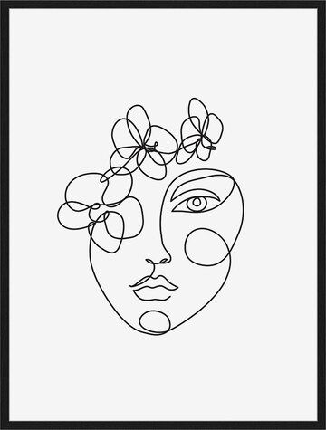 Liv Corday Image 'Orchid face' in Black: front