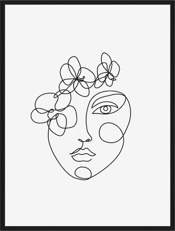 Liv Corday Image 'Orchid face' in Black: front