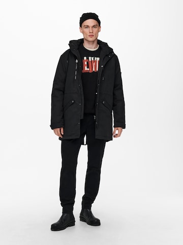 Parka invernale 'Klaus' di Only & Sons in nero