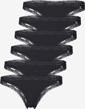 like it! Thong 'Olivia' in Black: front
