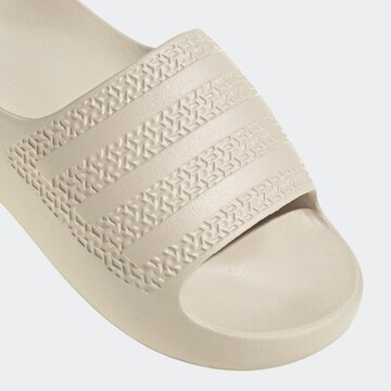 bēšs ADIDAS ORIGINALS Ādas čības 'Adilette Ayoon'