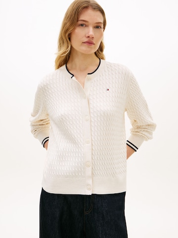 TOMMY HILFIGER Gebreid vest in Beige: voorkant