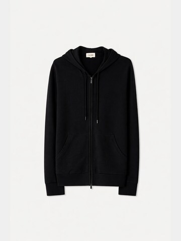 Vestes en maille 'Men's Zip-Up Cashmere Hoodie' GOBI Cashmere en noir : devant