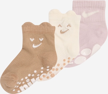 smėlio Nike Sportswear Kojinės: priekis