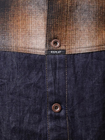 REPLAY Övergångsjacka '12 OZ RECYCLED INDIGO COTTON DENIM M13L0 .000.800 26B' i blå