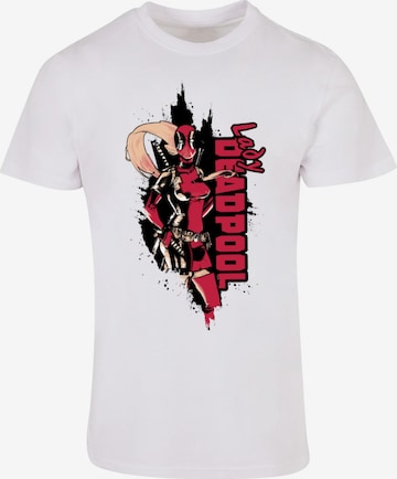 T-Shirt 'Lady Deadpool' ABSOLUTE CULT en blanc : devant