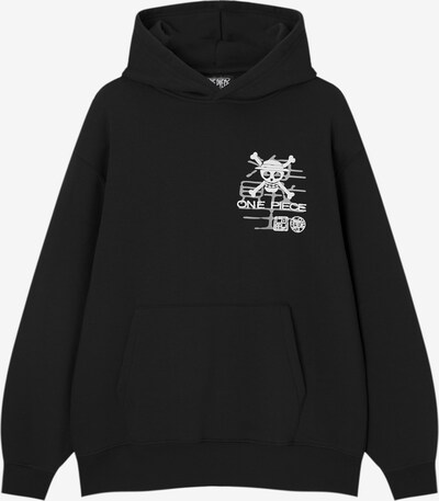 Pull&Bear Sweatshirt in grau / schwarz / weiß, Produktansicht