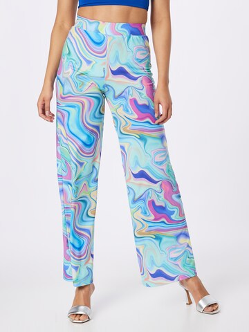 NEON & NYLON Loose fit Pants 'SKYLAR' in Blue: front