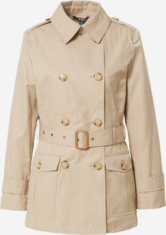 Manteau mi-saison Lauren Ralph Lauren en beige : devant