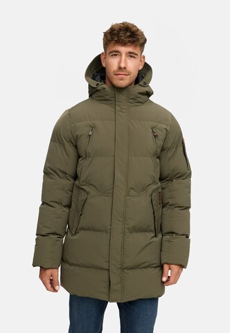 INDICODE JEANS Winter coat 'INBoulton' in Green: front