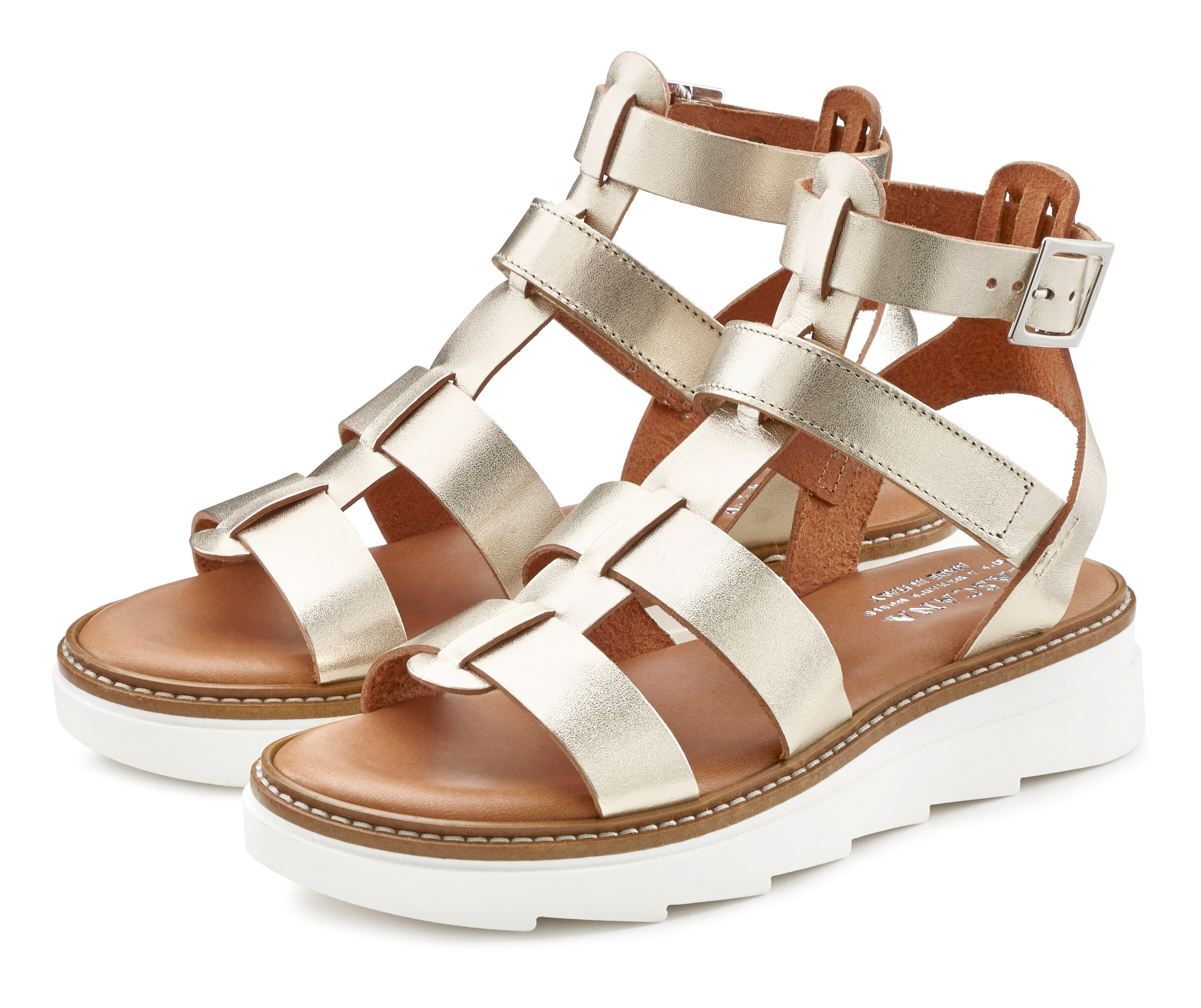 LASCANA Strap sandal in Gold