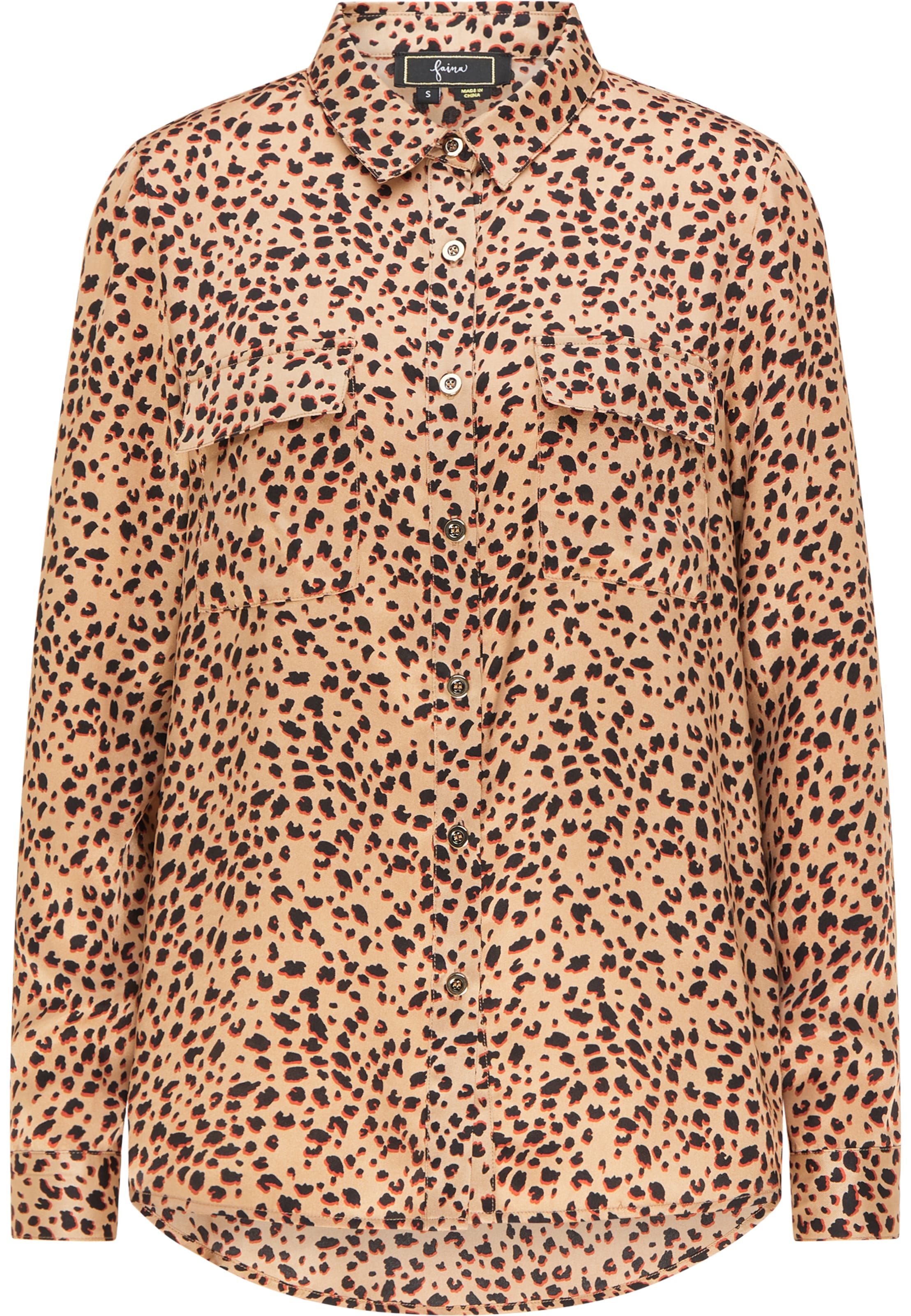 faina Bluse in Beige: Vorderseite