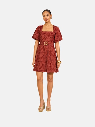 love & roses Dress in Brown: front