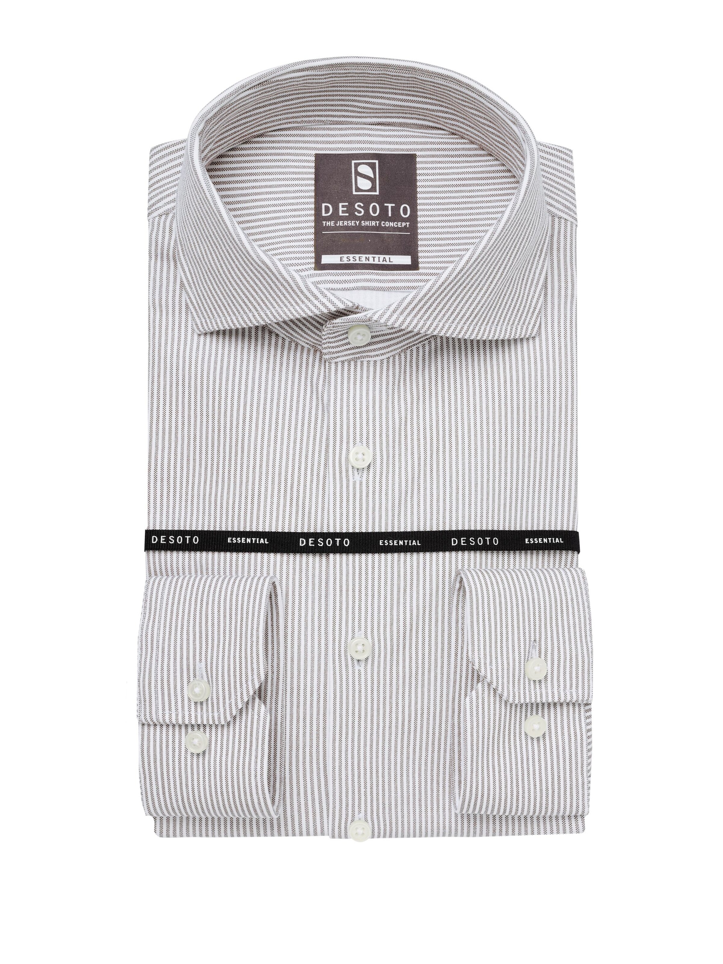 DESOTO Slim fit Overhemd in Bruin