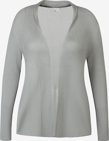 ze-ze Gebreid vest 'Florian 723' in Groen: voorkant