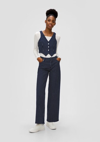 QS Wide leg Broek in Blauw