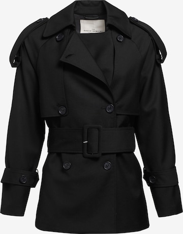 khujo Between-Seasons Coat in Black: front