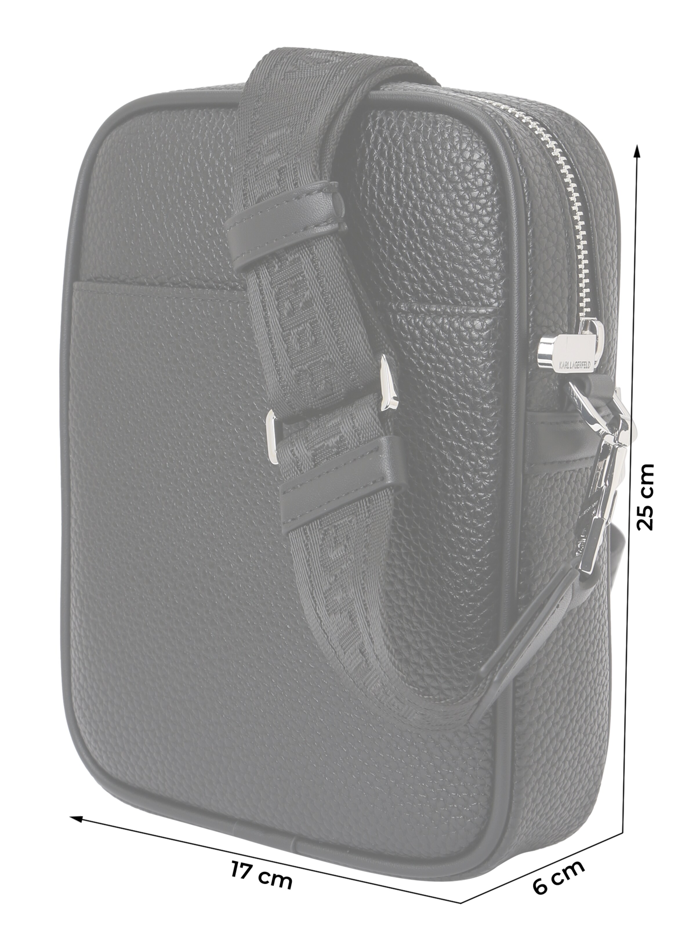 Karl Lagerfeld Axelremsväska 'IKON' i svart