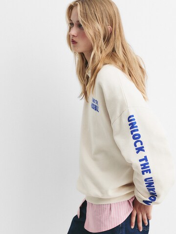 Pull&Bear Sweatshirt 'PACIFIC' in Beige