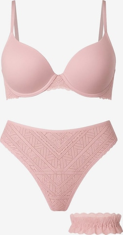 Ensemble de linge C&City en rose : devant