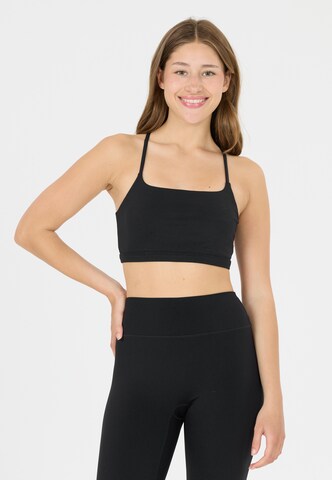 Athlecia Low Support Sport-BH 'Blossom' in Blau: Vorderseite