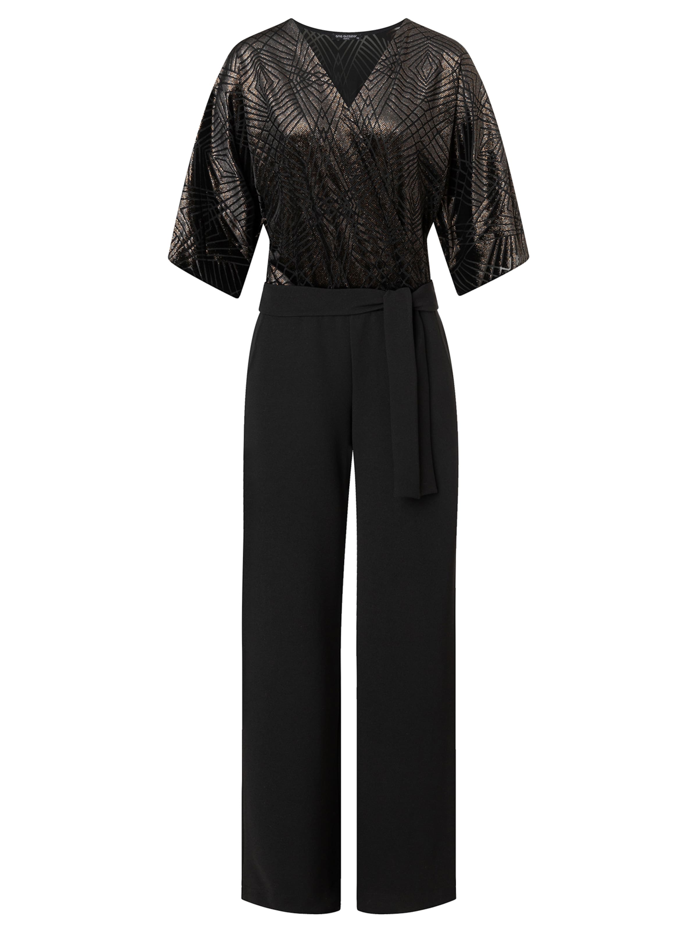 Ana Alcazar Jumpsuit ' Tamara ' in Zwart: voorkant