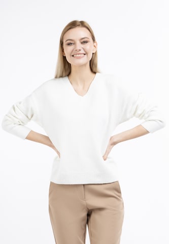 DreiMaster Klassik Pullover 'Zitha' in Weiß: predná strana