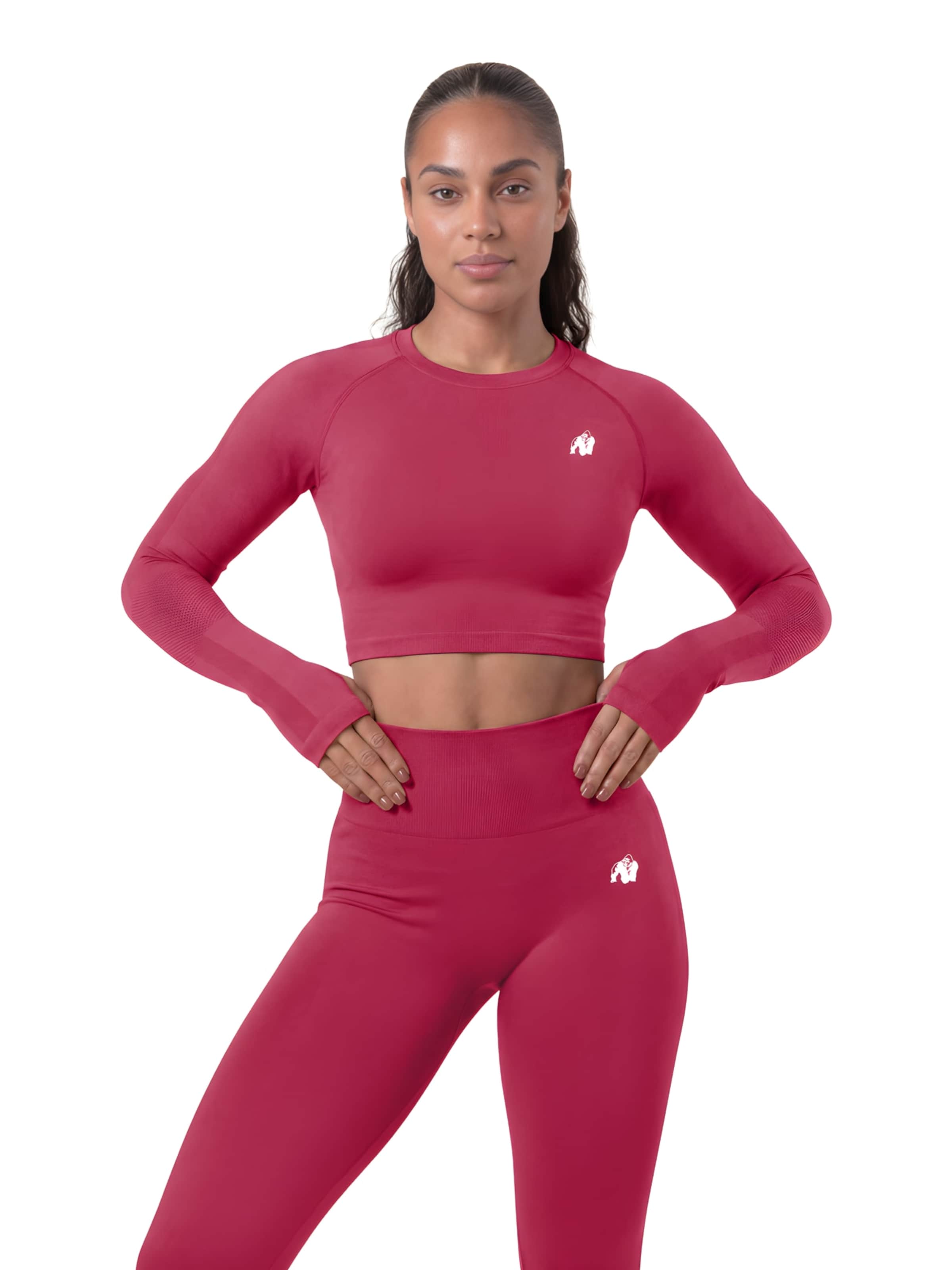T-shirt fonctionnel 'Hilton Seamless' Gorilla Wear en rose : devant