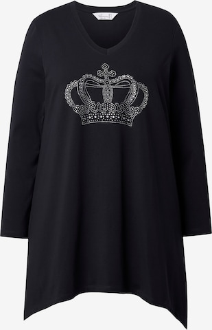 T-shirt MIAMODA en noir : devant