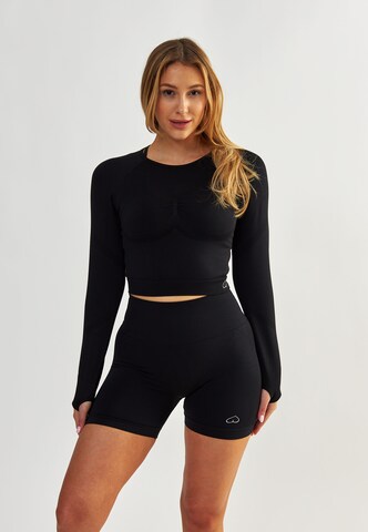BeShaped Shirt 'Power Up!' in Black: front