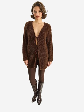 Bianco Lucci Gebreid vest in Bruin