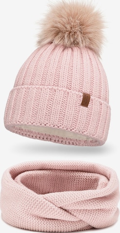Bonnet '70100 Set' Vivisence en rose : devant
