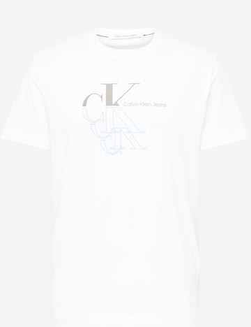 Calvin Klein Jeans - regular Camiseta en blanco: frente