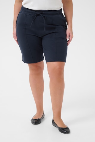 KAFFE CURVE Regular Trousers 'Ann' in Blue: front