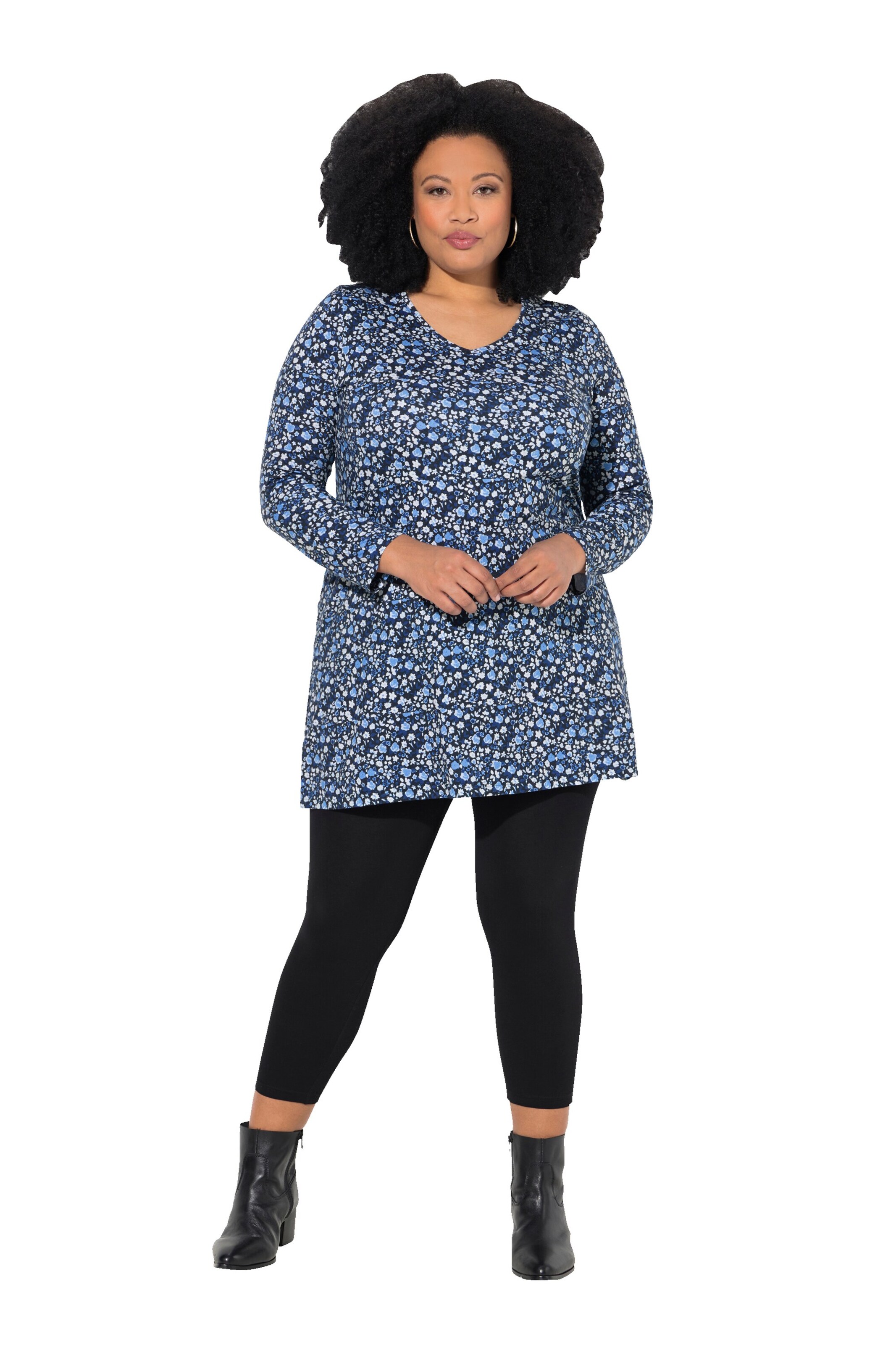 Ulla Popken Shirt in Blauw: voorkant