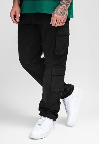 regular Pantaloni cargo di Dropsize in nero: frontale